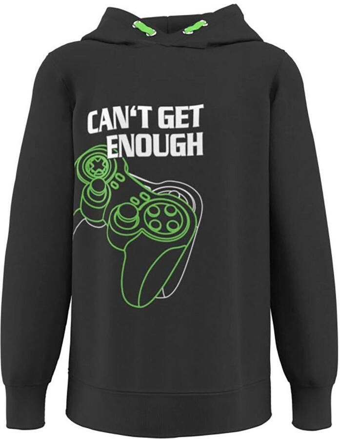 KIDSWORLD Hoodie CAN´T GET ENOUGH quote bedrukt ontwerp van katoen