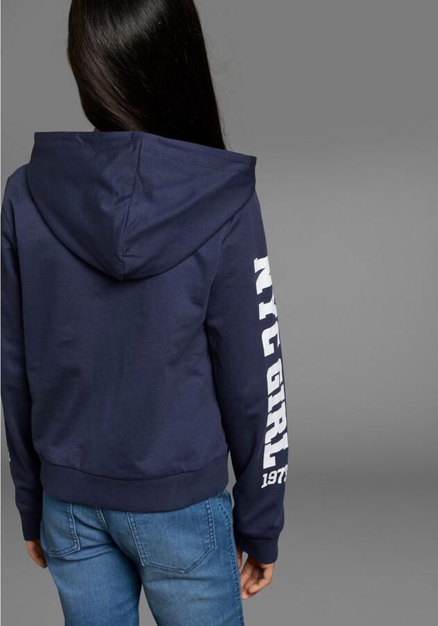 KIDSWORLD Hoodie Shirt met mouwprint Lange mouwen met stijlvolle print met capuchon van katoen - Foto 3