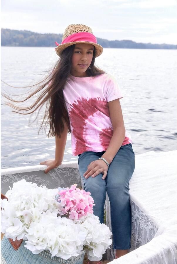 KIDSWORLD Jeggings Stretch jeans with slim leg smalle broekpasvorm met elastiek lang met opgestikte zakken - Foto 5