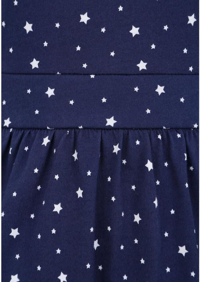 KIDSWORLD Jerseyjurk 2-delig shirtjurk + haarband in schattig sterren-allover feestelijke gelegenheden knie-lange speelse stijl van katoen (set 2-delig)