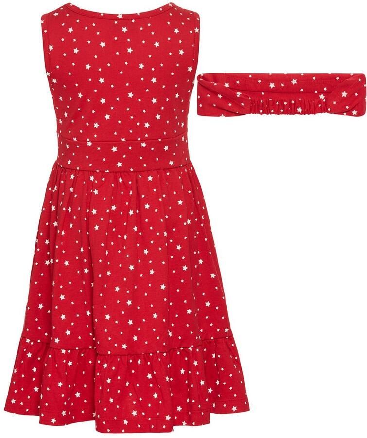 KIDSWORLD Jerseyjurk 2-delig shirtjurk + haarband in schattig sterren-allover feestelijke gelegenheden knie-lange speelse stijl van katoen (set 2-delig) - Foto 2