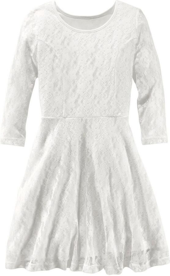 KIDSWORLD Jerseyjurk Kanten jurk feestelijke gelegenheden knie-lange van kant en jersey 3 4-mouwen - Foto 11