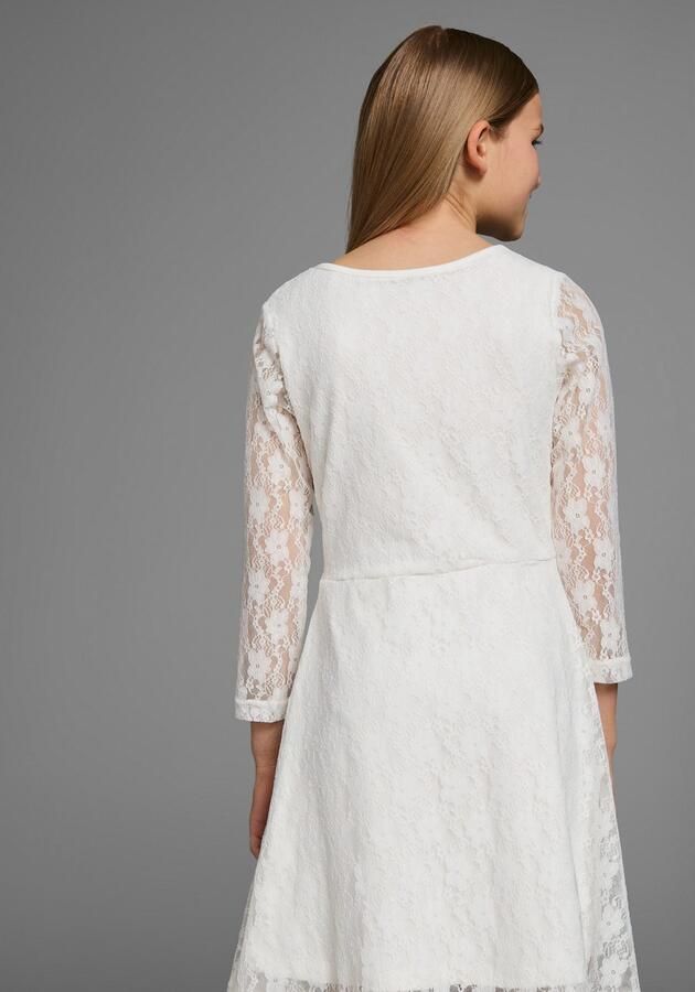 KIDSWORLD Jerseyjurk Kanten jurk feestelijke gelegenheden knie-lange van kant en jersey 3 4-mouwen - Foto 5