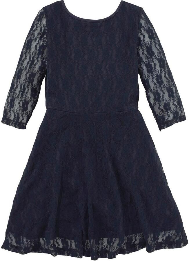 KIDSWORLD Jerseyjurk Kanten jurk feestelijke gelegenheden knie-lange van kant en jersey 3 4-mouwen