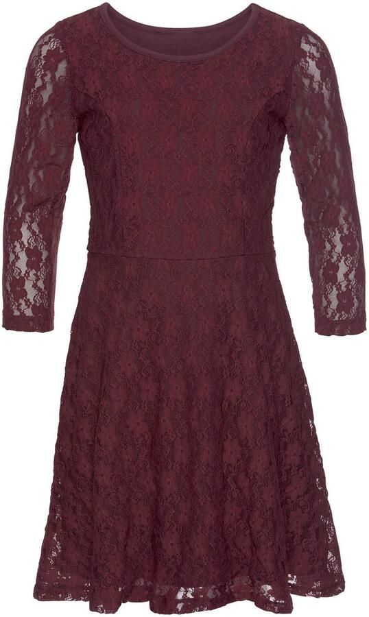 KIDSWORLD Jerseyjurk Kanten jurk feestelijke gelegenheden knie-lange van kant en jersey 3 4-mouwen - Foto 7