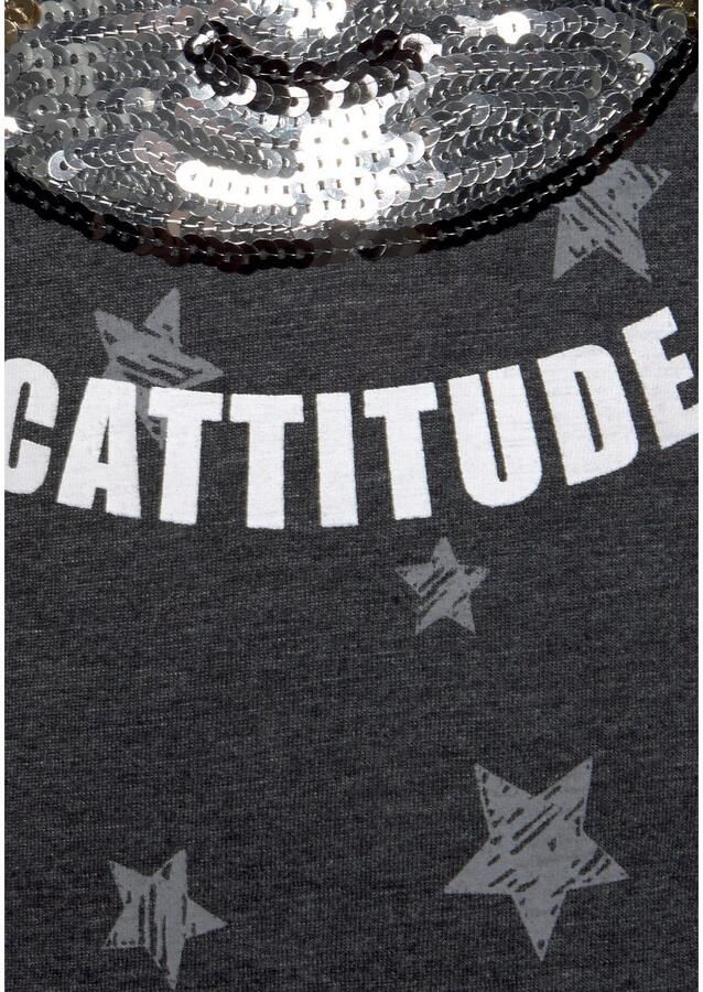 KIDSWORLD Jerseyjurk met pailletten Shirtjurk met schattige paillettenapplicatie - Foto 2