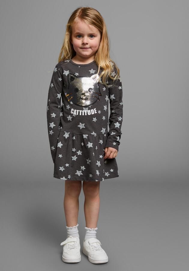 KIDSWORLD Jerseyjurk met pailletten Shirtjurk met schattige paillettenapplicatie - Foto 6