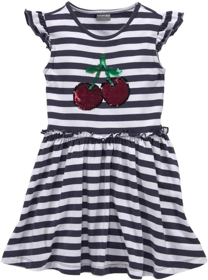 KIDSWORLD Jerseyjurk Met pailletten voor kleine meisjes feestelijk knie-vrij speels van katoenmix - Foto 8