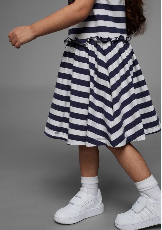 KIDSWORLD Jerseyjurk Met pailletten voor kleine meisjes feestelijk knie-vrij speels van katoenmix - Foto 3