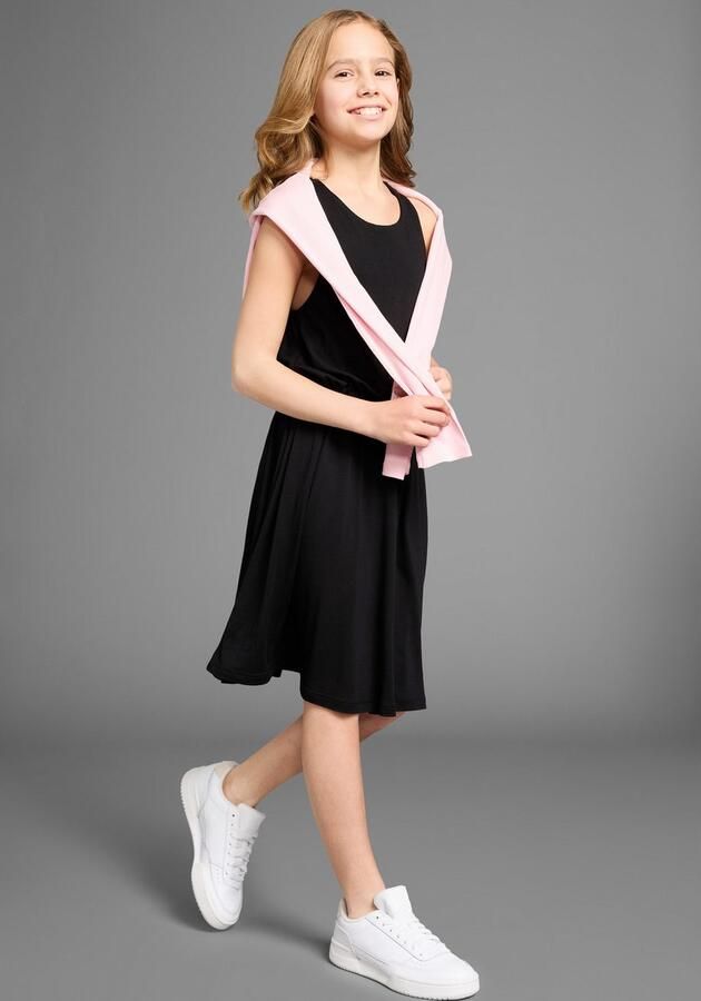 KIDSWORLD Jerseyjurk Met verfijnde kant op de rug - Foto 2