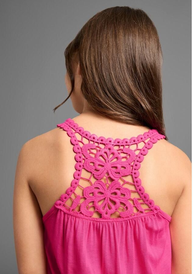 KIDSWORLD Jerseyjurk Met verfijnde kant op de rug