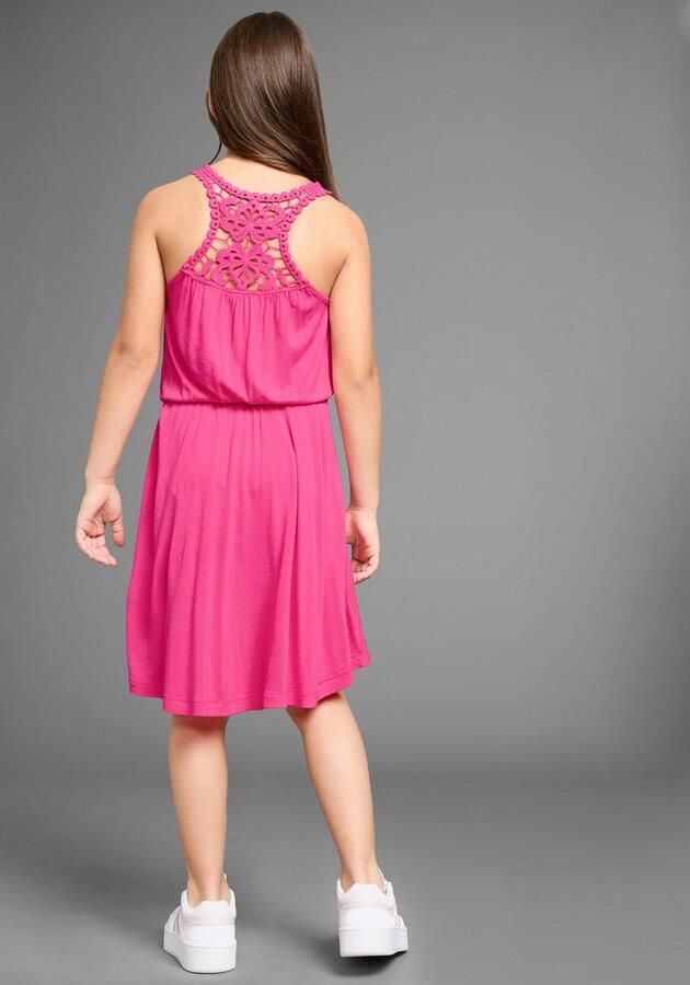 KIDSWORLD Jerseyjurk Met verfijnde kant op de rug - Foto 3