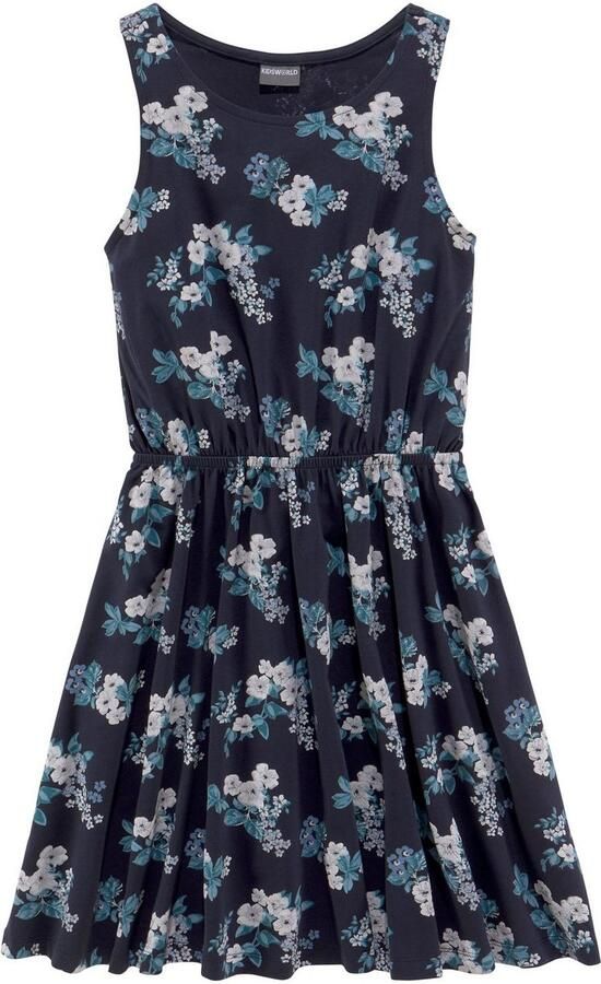 KIDSWORLD Jerseyjurk Skaterjurk bedrukt met bloemen feestelijke gelegenheden knie-vrije lengte modieus van jersey stof - Foto 6