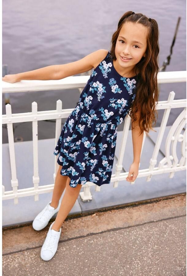 KIDSWORLD Jerseyjurk Skaterjurk bedrukt met bloemen feestelijke gelegenheden knie-vrije lengte modieus van jersey stof - Foto 5