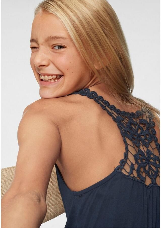 KIDSWORLD Jerseyjurk Viscosejurk_voor meisjes knie-vrij romantisch van viscose brede bandjes - Foto 9