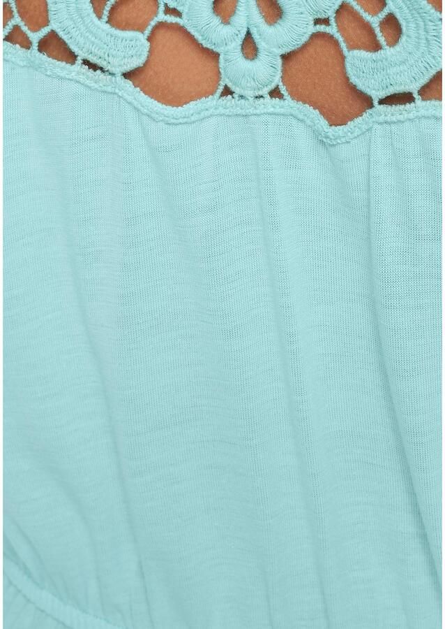 KIDSWORLD Jerseyjurk Viscosejurk_voor meisjes knie-vrij romantisch van viscose brede bandjes