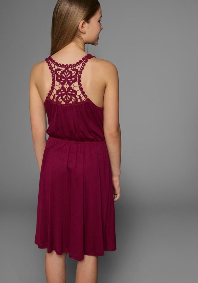 KIDSWORLD Jerseyjurk Viscosejurk_voor meisjes knie-vrij romantisch van viscose brede bandjes - Foto 5