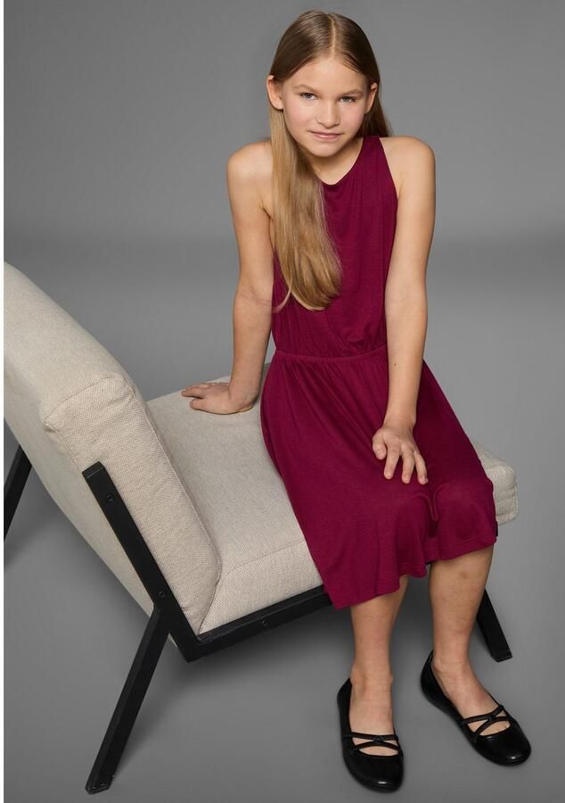 KIDSWORLD Jerseyjurk Viscosejurk_voor meisjes knie-vrij romantisch van viscose brede bandjes - Foto 3
