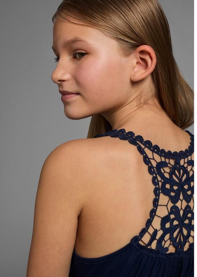 KIDSWORLD Jerseyjurk Viscosejurk_voor meisjes knie-vrij romantisch van viscose brede bandjes - Foto 2