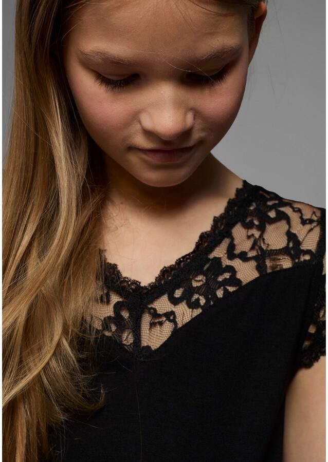 KIDSWORLD Jerseyjurk Viskose-jurk met kant