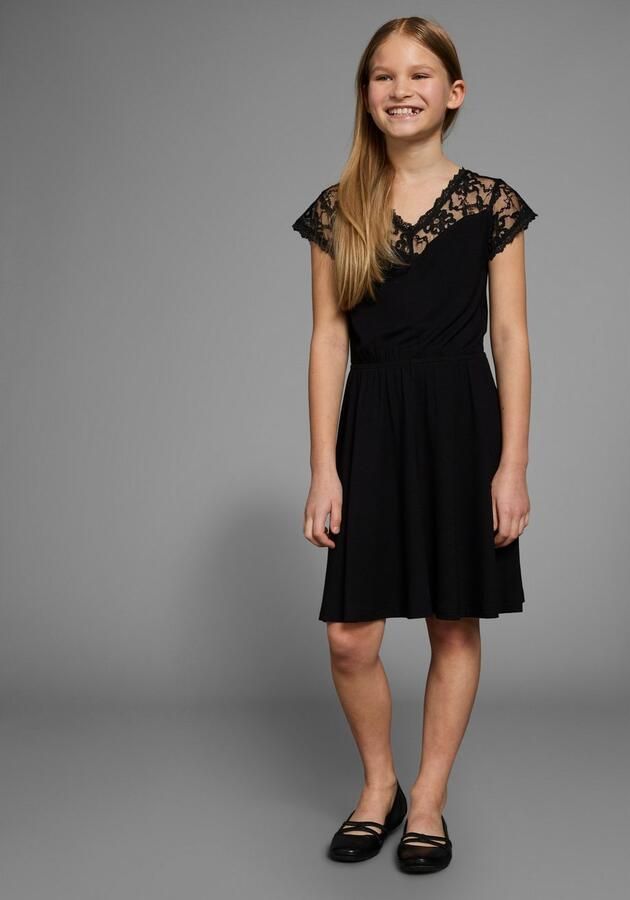 KIDSWORLD Jerseyjurk Viskose-jurk met kant - Foto 4