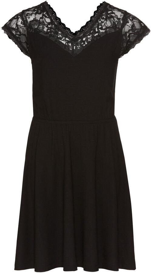 KIDSWORLD Jerseyjurk Viskose-jurk met kant - Foto 5