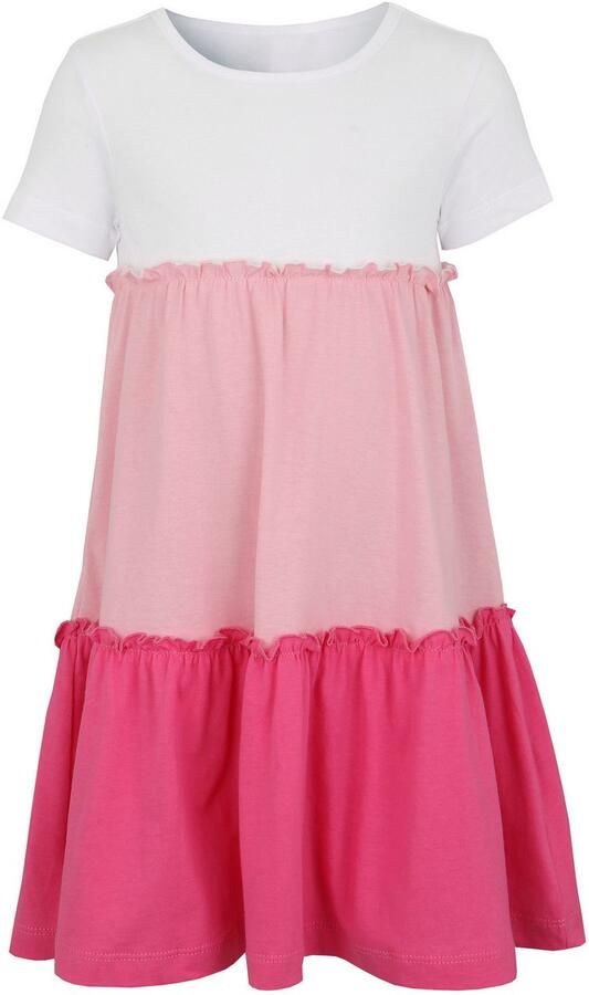 KIDSWORLD Jerseyjurk Volantjurk voor kleine meisjes feestelijke gelegenheden knie-vrije lengte speelse stijl - Foto 8