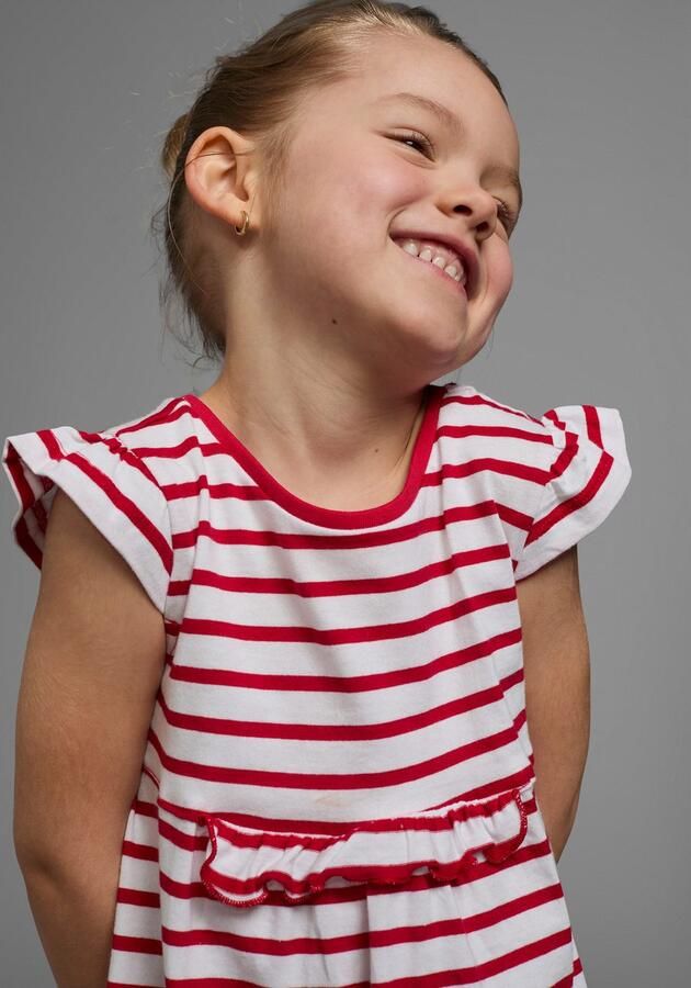 KIDSWORLD Jerseyjurk Voor kleine meisjes feestelijke gelegenheden knie-vrij modieuze stijl van puur katoen (set 2-delig) - Foto 6