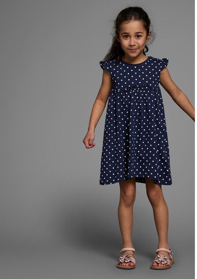 KIDSWORLD Jerseyjurk Voor kleine meisjes knie-vrij modieuze stijl van puur katoen brede bandjes (set 2-delig) - Foto 5