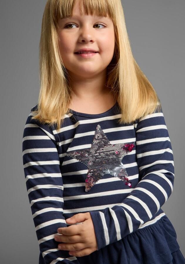 KIDSWORLD Jerseyjurk Voor kleine meisjes voor feesten en speciale gelegenheden knie-vrije lengte modieuze stijl - Foto 4