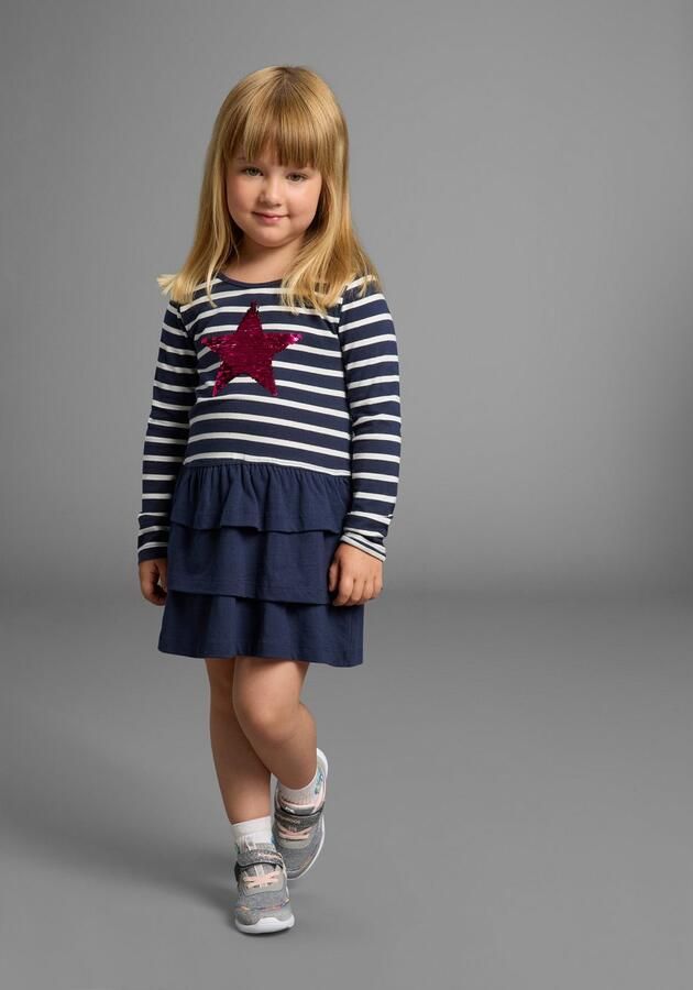 KIDSWORLD Jerseyjurk Voor kleine meisjes voor feesten en speciale gelegenheden knie-vrije lengte modieuze stijl - Foto 5