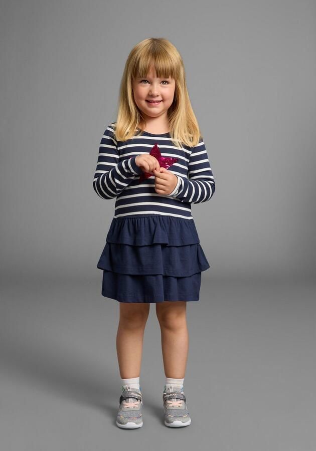 KIDSWORLD Jerseyjurk Voor kleine meisjes voor feesten en speciale gelegenheden knie-vrije lengte modieuze stijl - Foto 6