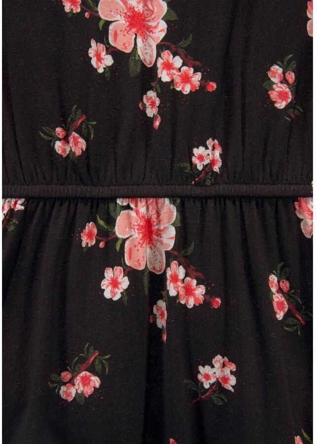 KIDSWORLD Jerseyjurk Voor meisjes zomerse knie-vrije bloemige van katoenmix mouwloos