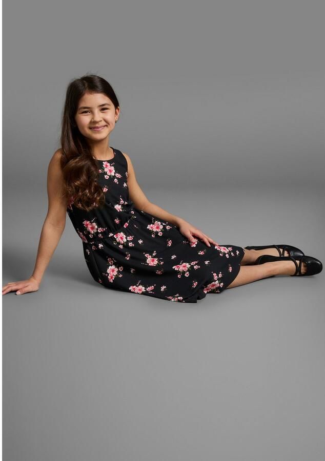 KIDSWORLD Jerseyjurk Voor meisjes zomerse knie-vrije bloemige van katoenmix mouwloos - Foto 2