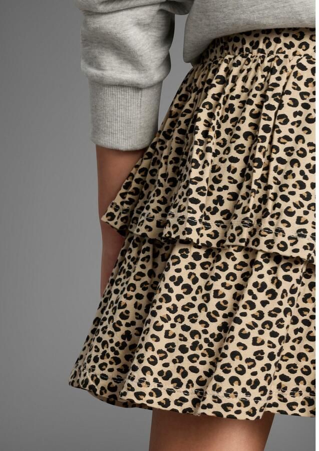 KIDSWORLD Jerseyrok Viscose rok met leo-allover