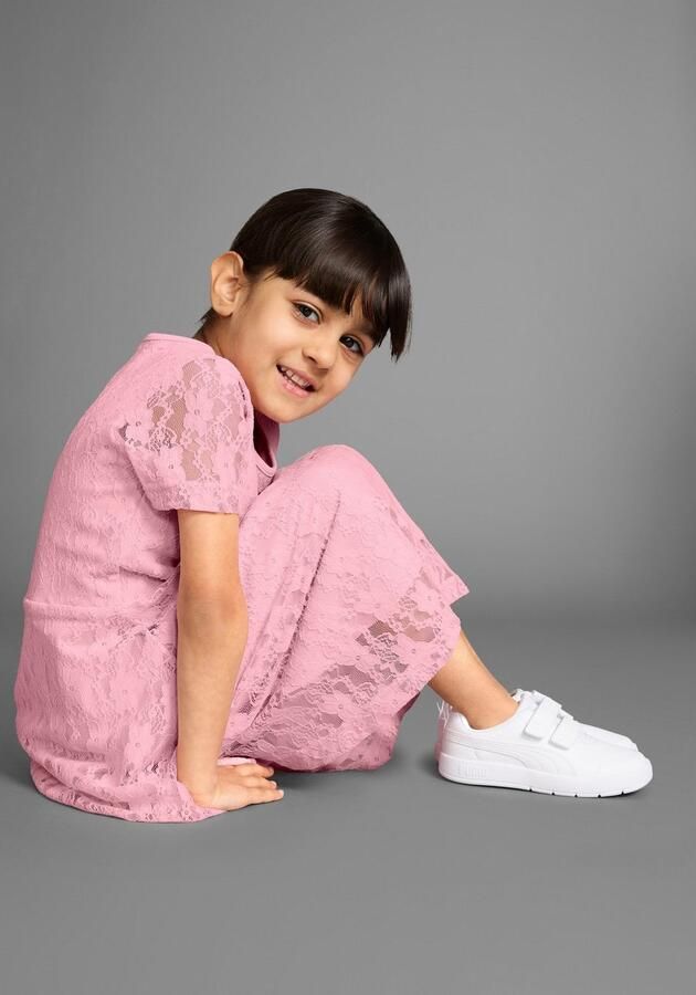 KIDSWORLD Kanten jurk Jerseykleed met verfijnde kant - Foto 5