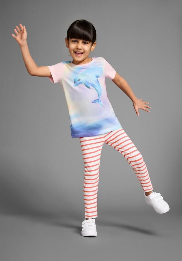 KIDSWORLD Legging 2-pack gestreepte leggings voor kleine meisjes (set 2-delig) - Foto 3