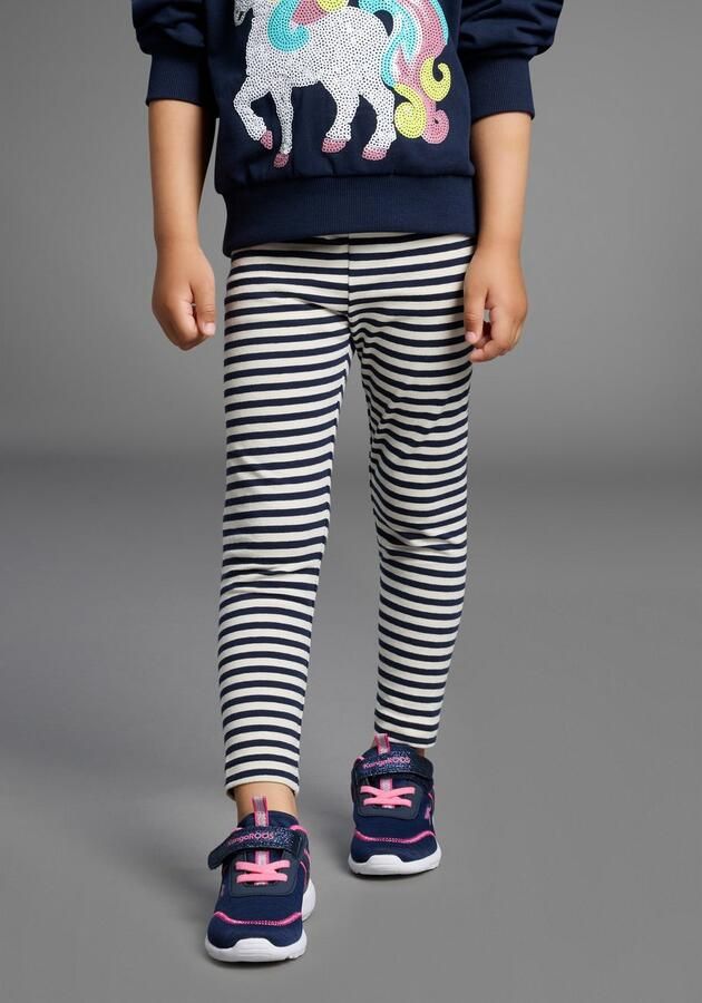 KIDSWORLD Legging 2-pack leggings met regenboog en strepen (2-delig)