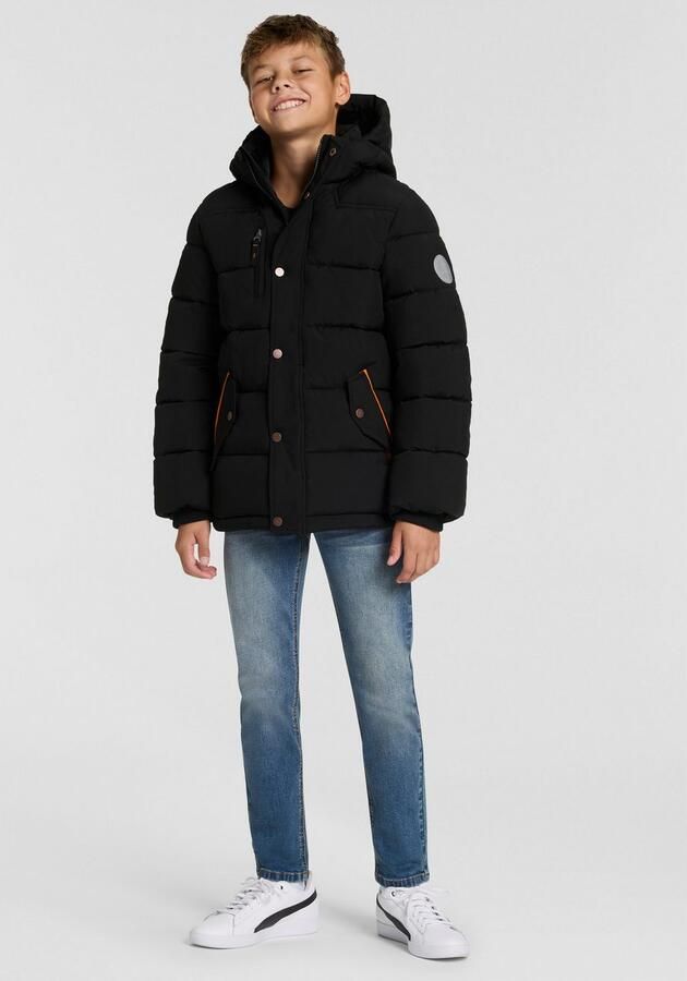 KIDSWORLD Outdoorjack Winterwarme jas gewatteerd Trendy winterjas met reflecterende details - Foto 5