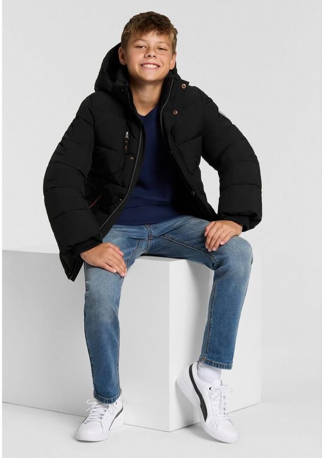 KIDSWORLD Outdoorjack Winterwarme jas gewatteerd Trendy winterjas met reflecterende details - Foto 2