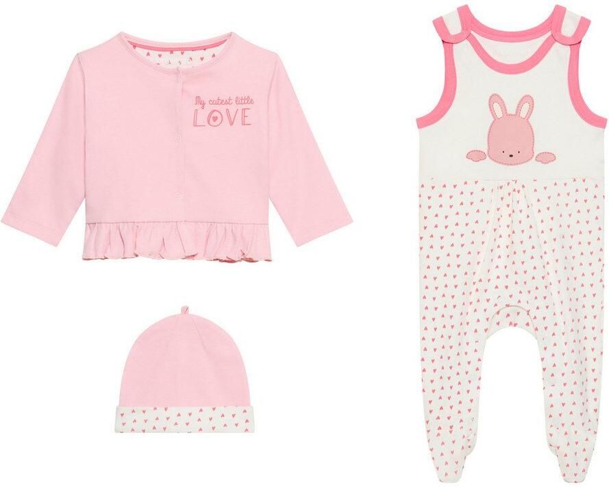 KIDSWORLD Romper jasje en muts 3-delig baby-set voor kleine meisjes (set 3-delig) - Foto 2
