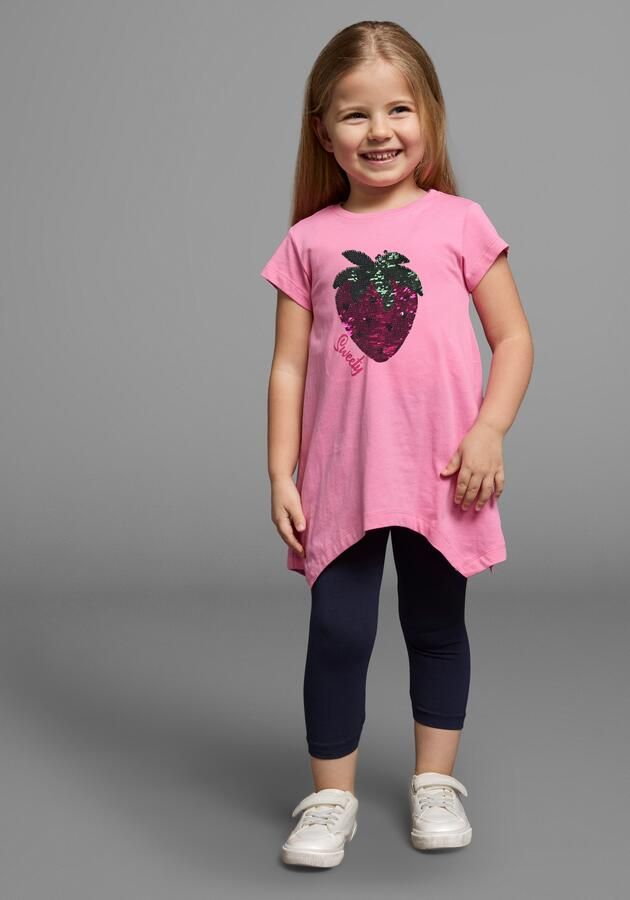 KIDSWORLD Shirt & legging 2-delig set T-shirt + leggings met omkeerbare pailletten (set 2-delig 2) - Foto 7