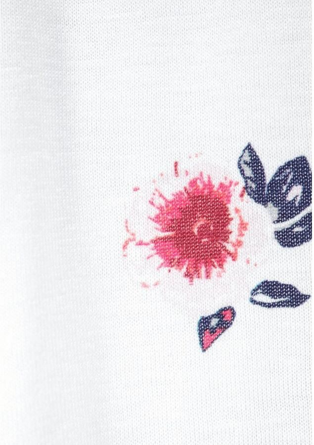 KIDSWORLD Shirt met carmenhals Shirt van viscose wijde pasvorm met bloemenpatroon en print carmenhals - Foto 3