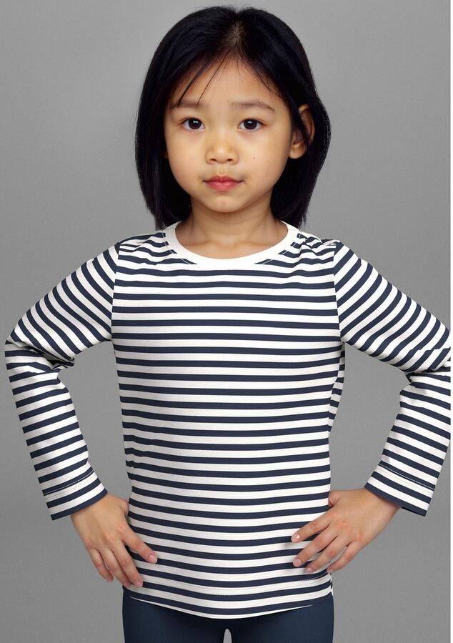 KIDSWORLD Shirt met lange mouwen 2-pack 1x effen + 1x gestreept lange mouwen shirts (2-delig) - Foto 3