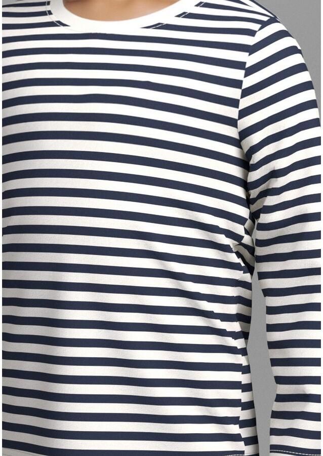 KIDSWORLD Shirt met lange mouwen 2-pack 1x effen + 1x gestreept lange mouwen shirts (2-delig) - Foto 2