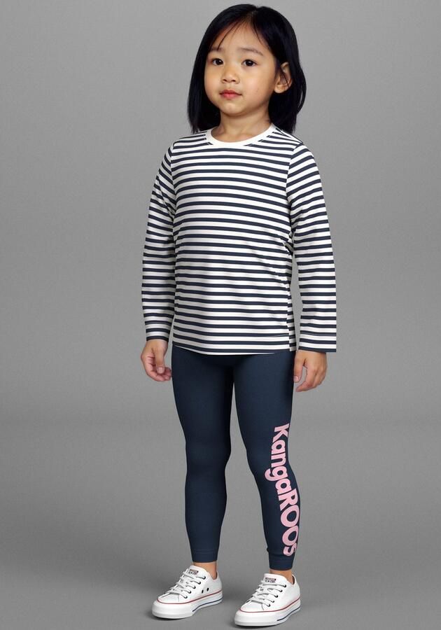 KIDSWORLD Shirt met lange mouwen 2-pack 1x effen + 1x gestreept lange mouwen shirts (2-delig) - Foto 8