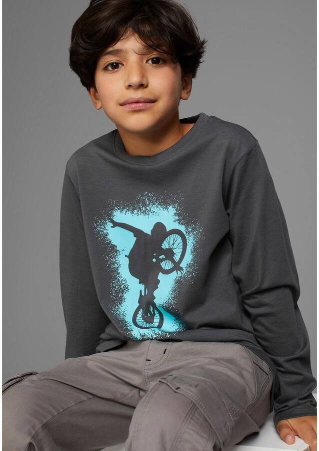 KIDSWORLD Shirt met lange mouwen BIKER casual print voor jongens - Foto 2