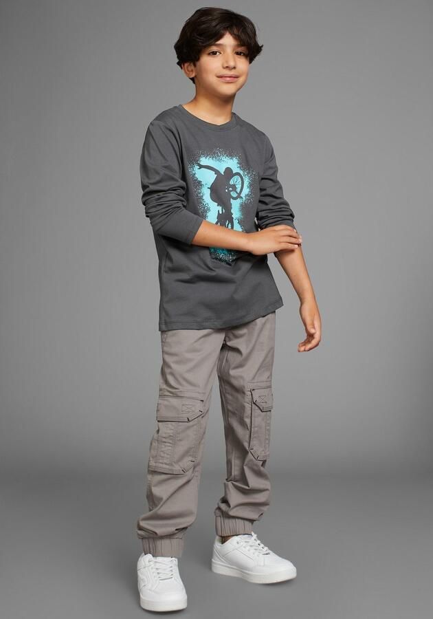 KIDSWORLD Shirt met lange mouwen BIKER casual print voor jongens - Foto 4