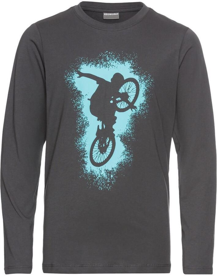 KIDSWORLD Shirt met lange mouwen BIKER casual print voor jongens
