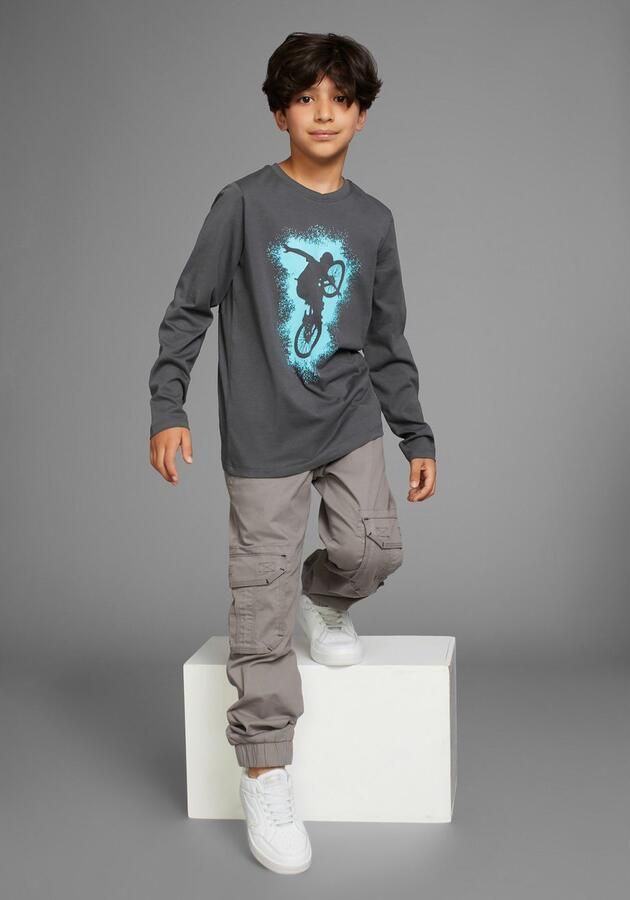 KIDSWORLD Shirt met lange mouwen BIKER casual print voor jongens - Foto 5